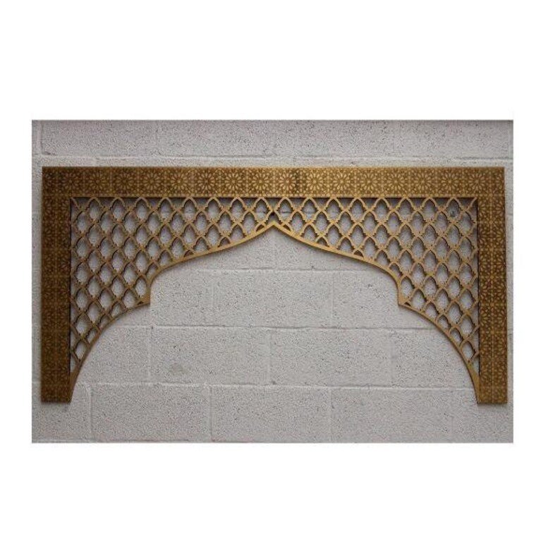 Arabic Wooden Headboard Model Bab Ali Gold 160cm Handmade Etsy