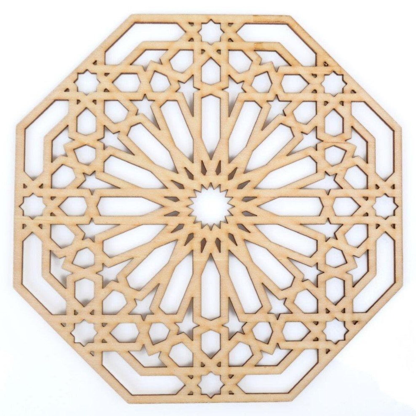 Arabic Wooden Coaster Model 8 Arabic Wooden Lattice Moroccan Etsy