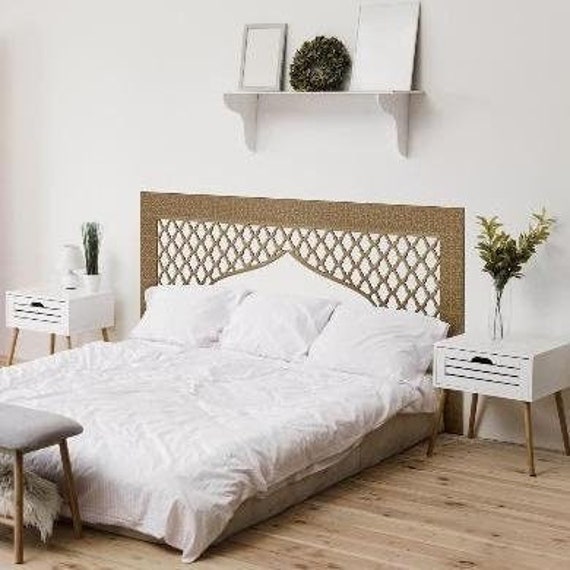 Arabic Wooden Headboard Model Bab Ali Gold 160cm Handmade Etsy