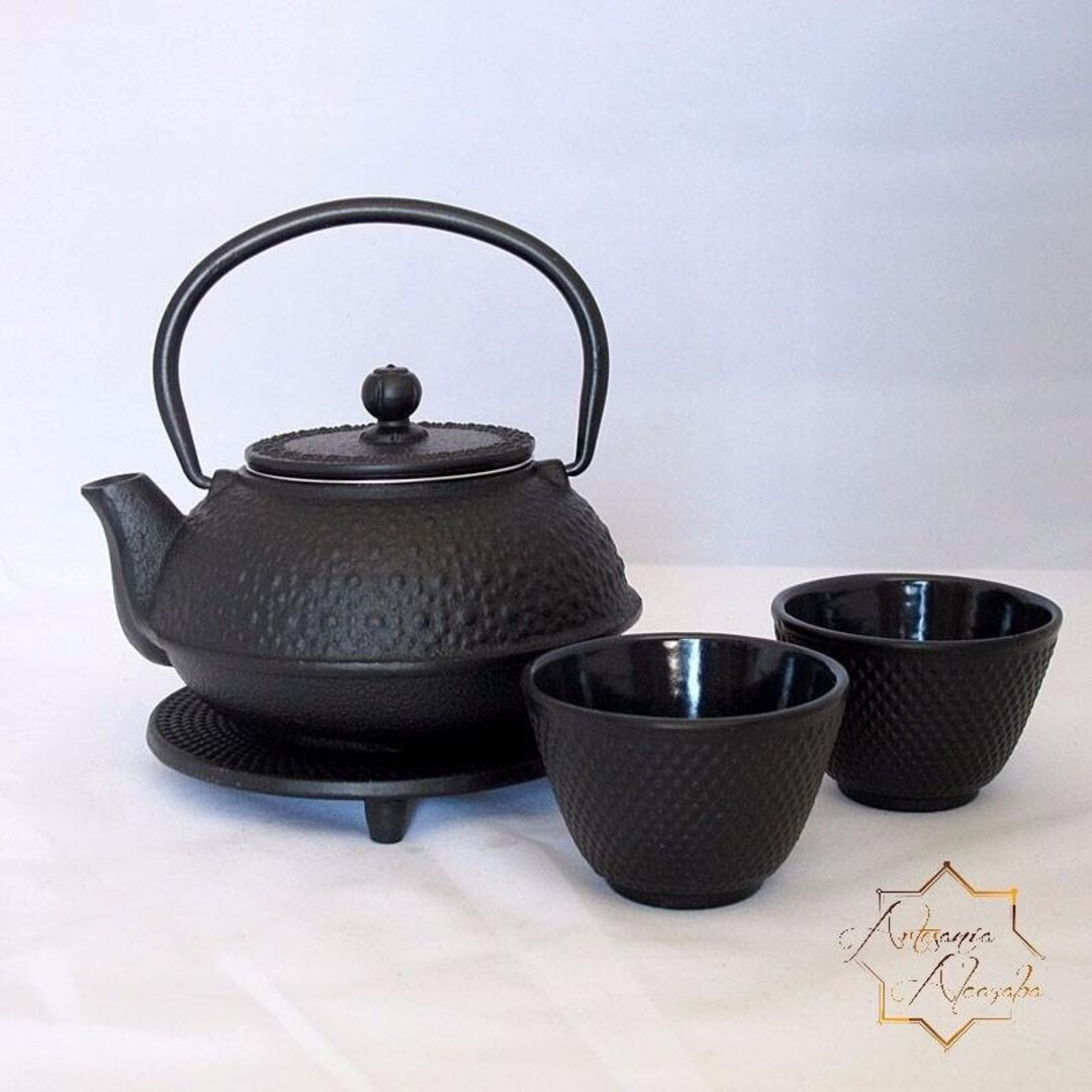 Japanese Cast Iron Tea Set 0'60L Cast Iron Teapot Etsy Australia