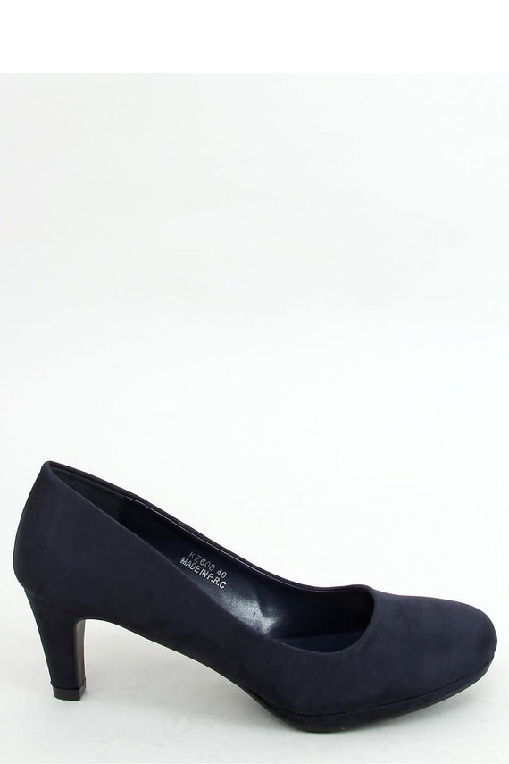 navy blue work heels