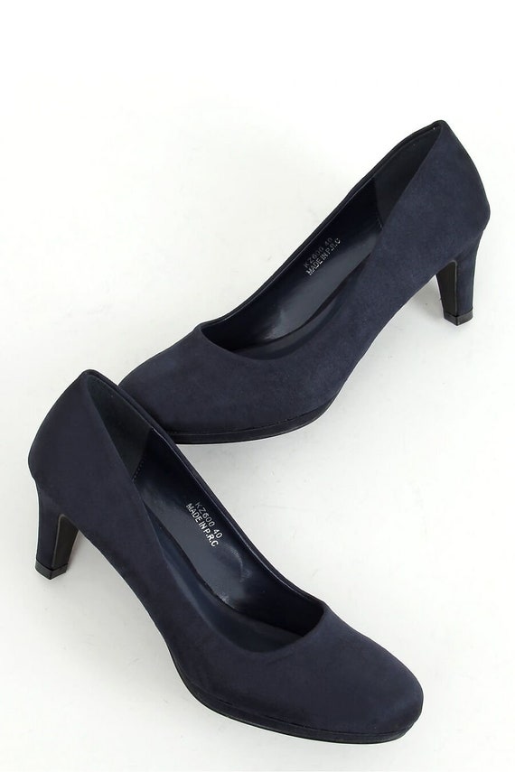 navy blue work heels