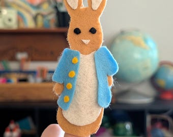 Peter Rabbit Fingerpuppe Schnittmuster und Anleitung