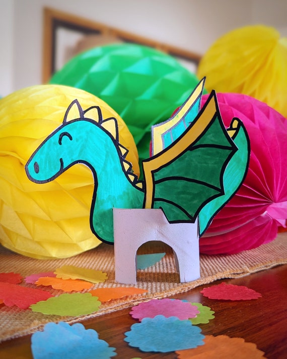 Dragon Craft Template Digital Download DIY Craft for Kids 