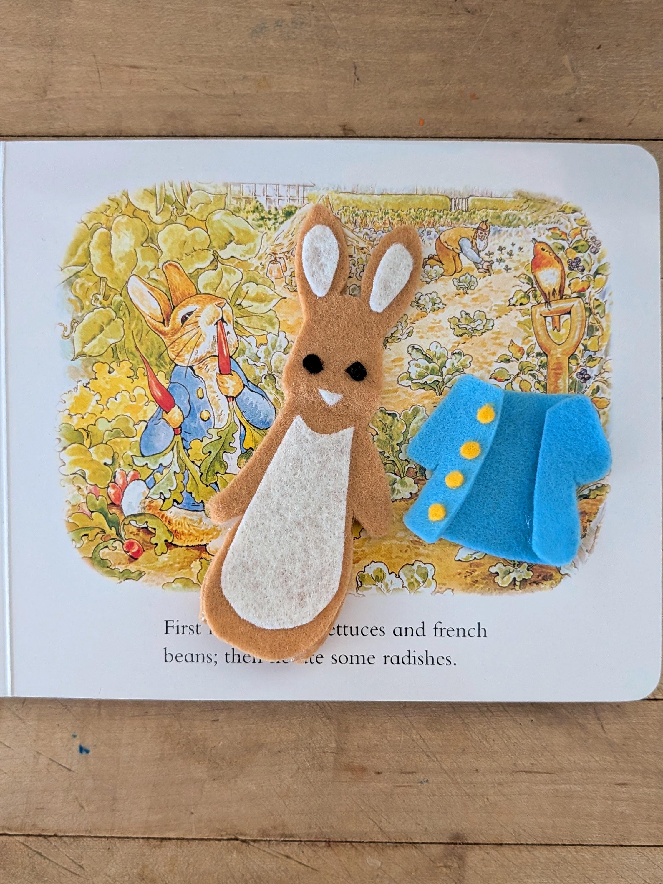 Peter Rabbit Applique Pattern Peter Rabbit Finger Puppet Digital Pattern and Instructions - Etsy