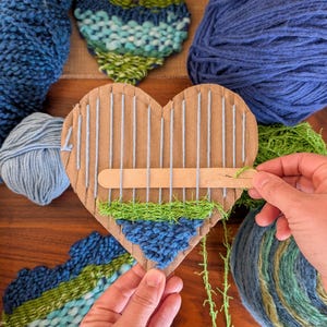 Cardboard Loom Woven Heart Digital Template & Step-by-Step Tutorial