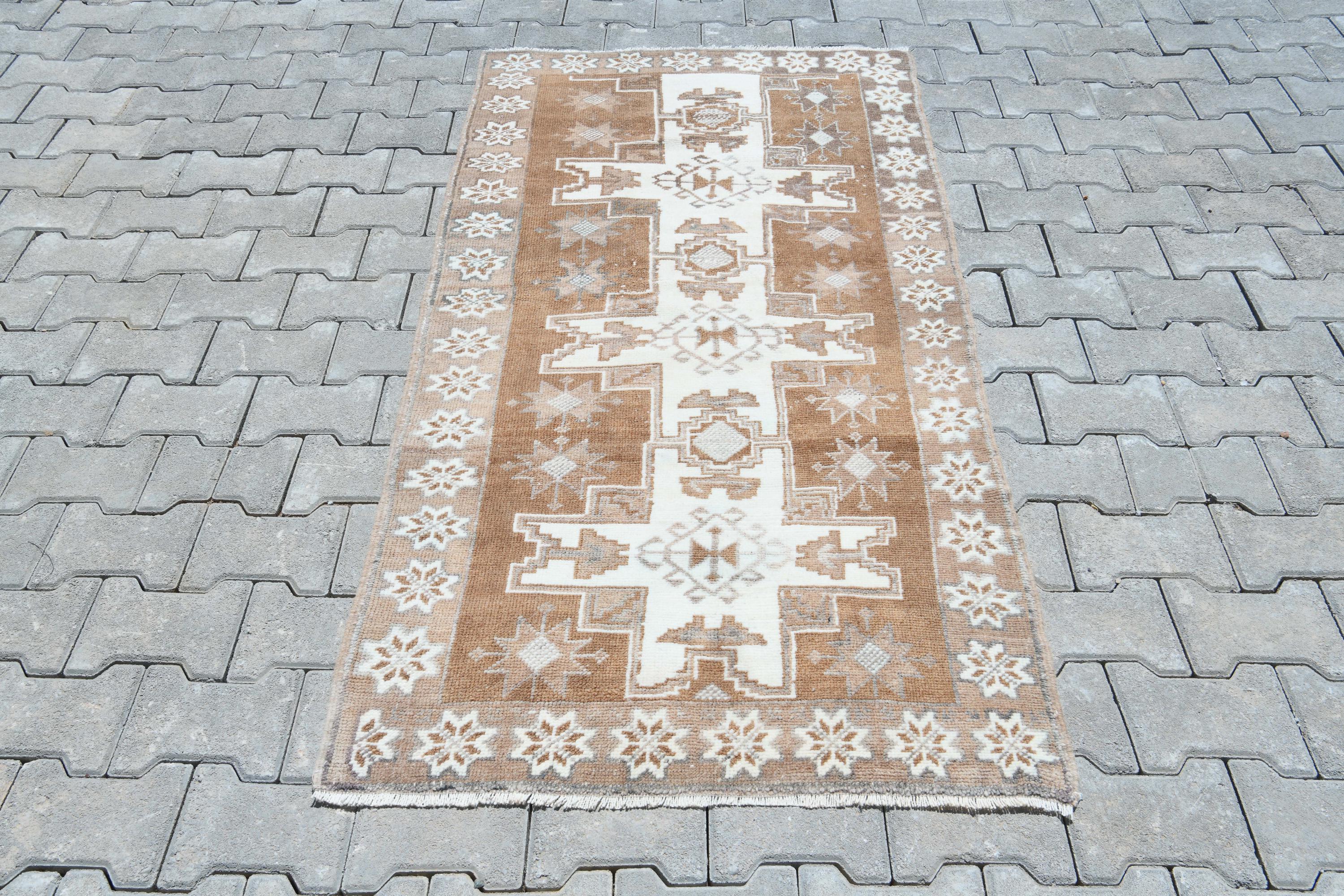 Oushak Runner Rug,Wool Rug,Handmade Rug,Vintage Runner Rug,Custom Rug,Anatolian Rug,Neutral Rug,Turkish Runner Rug,Runner Rug,3x6 Rug,B-3199