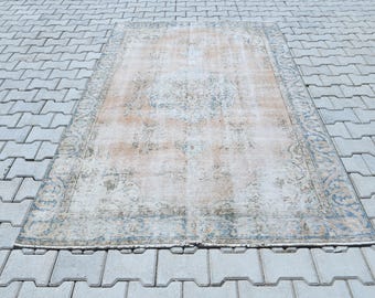 5x8 Area Rug, 5x8 Turkish Rug, 5x8 Oushak Rug, 5x8 Vintage Rug, 5x8 Bedroom Rug, Anatolian Rug, 5x8  Soft Rug, 5x8 Wool Rug, Antıque, S-3287