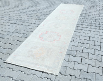 3x11 Rug,Turkish Runner Rug,Hallway Rug,3x11 Runner Rug,Vintage Runner,Kitchen Rug,3x11 Oushak Runner,Corridor Rug,Wool Rug,Boho Rug,B-2362