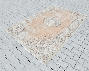 Anatolian Rug,Wool Rug,5x8 Area Rug,Vintage Rug,Bedroom Rug,Turkish Rug,5x8 Oushak Rug,Living Room Rug,Handmade Rug,5x8 Rug,Soft Rug,S-2014