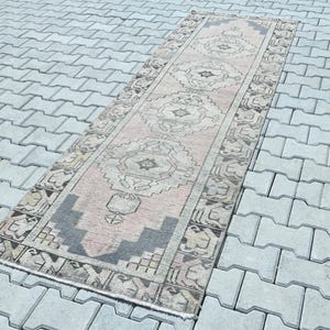 3x9 Rug,Wool Runner Rug,Oushak Runner Rug,3x9 Runner Rug,3x9 Turkish Rug,Vintage Runner Rug,Kitchen Runner Rug,Turkish Runner Rug,Rugs,M-566