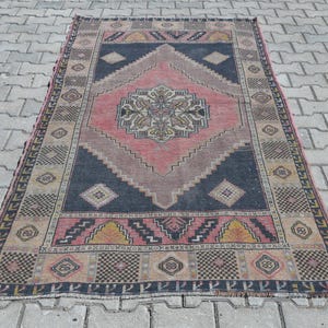 Turkish Rug,Wool Rug,Handmade Rug,Custom Rug,Anatolian Rug,Neutral Rug,Oushak Rug,Vintage Rug,Area Rug,Bedroom Rug,4x8 Area Rug,Rug, A-1328
