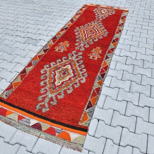 3x9 Runner Rug,Hallway Rug,Runner Rug,Vintage Runner,Turkish Runner Rug,Kitchen Rug,Oushak Runner Rug,3x9 Rug,Farmhouse Runner Rug,B-2430