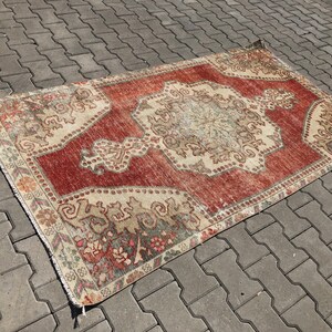 4x7 Oushak Rug,Handmade Rug,Living Room Rug,4x7 Turkish Rug,Wool Rug,Anatolian Rug,Bedroom Rug,4x7 Vintage Rug,4x7 Rug,Vintage Rug,Rug,A-478