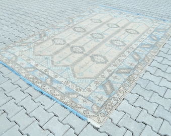 Wool Rug,Oushak Rug,Turkish Wool Rug,Handmade Rug,Living Room Rug,Turkish Rug,Vintage Rug,Area Rug,Oushak Area Rug,Turkish Area Rug,A-985