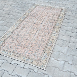 Turkish Rug,3x6 Oushak Rug,3x6 Area Rug,Living Room Rug,Boho Rug 3x6,Rug 3x6,Vintage Handmade Rug,3x6 Soft Rug,3x6 Rug,Wool Rug,S-2511