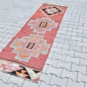 3x9 Turkish Rug,3x9 Runner Rug,Vintage Runner Rug,3x9 Bohemian Rug,Oushak Runner Rug,Turkish Runner Rug,Wool Rug,Kitchen Runner Rug,B-2533