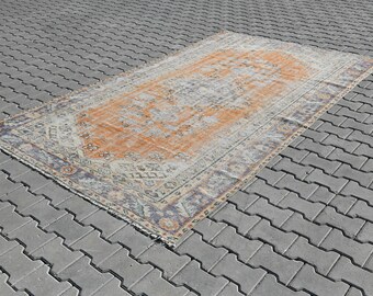 Oushak Rug,Turkish Rug,6x9 Turkish Rug,Handmade Rug,6x9 Oushak Rug,Bedroom Rug,6x9 Area Rug,Vintage Rug,Living Room Rug,Oushak AreaRug,S-817