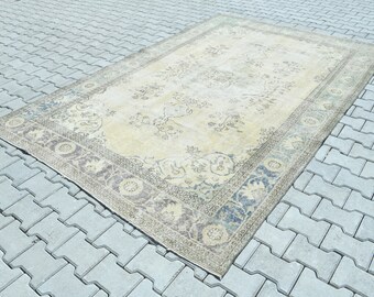 Oushak Rug,Vintage Rug,Turkish Rug,Bohemian Rug,Oushak Area Rug,Handmade Rug,Turkish Area Rug,Living Room Rug,Home Decor,Home Living,S-2279