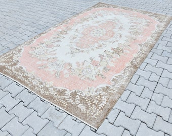6x10 Area Rug,Rug,Bedroom Rug,Area Rug,Vintage Rug,Turkish Rug,6x10 Rug,Boho Rug,Oushak Rug,Natural Rug,Vintage Area Rug,Bohemian Rug,S-1129