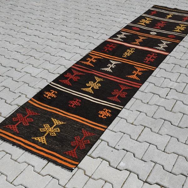 Black Kilim Runner Etsy