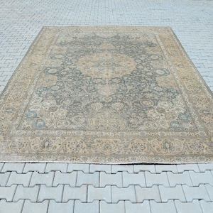 10x13 Vintage Rug,Anatolian Rug,10x13 Oushak Rug,10x13 Turkish Rug,10x13 OversizeRug,Persian Large Rug,10x13 Rug,Oversize Rug,Area Rug,P-458
