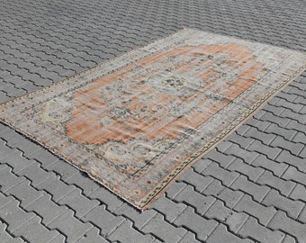 Alfombra de área 6x9, alfombra turca, alfombra de dormitorio, alfombra Oushak de 6x9, alfombra de lana, alfombra de 6x9, alfombra hecha a mano, alfombra de piso, alfombra de sala de estar, alfombra de área vintage, alfombra boho, S-838
