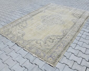 6x9 Oushak Rug,Bedroom Rug,Vintage Rug,Oushak Area Rug,6x9 Turkish Rug,Oushak Rug,6x9 Rug,Turkish Area Rug,Home Decor,Living Room Rug,S-2253