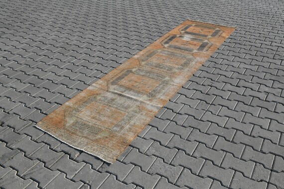 Oushak Runner Rug,Turkish Runner Rug,Runner Rug,Home Decor,Hallway Rug,Handmade Runner Rug,Wool Runner Rug,Kitchen Rug,Handknotted Rug,B-848
