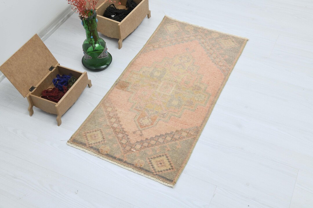 Turkish Rug Small 2x3 Turkish Rug,small Oushak Rug,vintage Mat Rugs,turkish Bath Mats ...