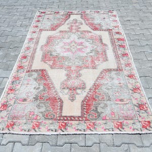Turkish Rug,Area Rug,Wool Rug,Handmade Rug,Oushak Rug,Vintage Rug,Bedroom Rug,Kids Rug,Anatolian Rug,Neutral Rug,4x8 Rug,4x8 Area Rug,A-1624