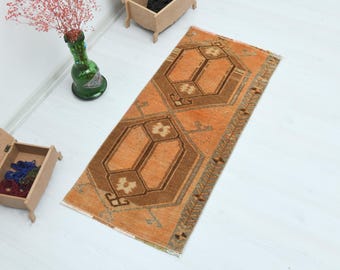 Oushak Bath Rug,Wool Rug,Mini Rug,Oushak Smal Rug,Handamde Rug,Small Rug,Gift Rug,Bathroom Rug,Kids Rug,Wool Small Rug,Oushak Doormat,O-1090