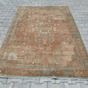 5x8 Rug,5x8 Vintage Rug,5x8 Anatolian Rug,5x8 Oushak Rug,Handmade Rug,Living Room Rug,Bedroom Rug,Gift Rug,Neutral Rug,Oushak Area,A-1611