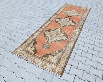 Runner Rug,Vintage Runner Rug,Turkish Runner Rug,Oushak Runner,Turkish Runner,Oushak Runner Rug,Vintage Runner,Hallway Rug,Entry Rug,M-494