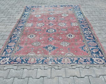 Oushak Rug,Turkish Rug,6x8 Rug,Home Decor,7x11 Oushak Rug,Bedroom Rugs,6x8 Turkish Rug,Oushak Area Rug,Living Room Rug,Vintage Rug,S-2553