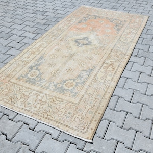 4x8 Rug,Turkish Rug,Handmade Rug,4x8 Area Rug 4x8,Oushak Rug,Vintage Rug,Wool Rug,Anatolian Rug,Rugs For Living Room,Oriental Rug,S-2221