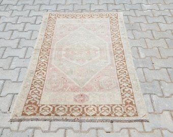 Turkish Rug, Oushak Rug, Handmade Rug, Anatolian Rug, Neutral Rug, Vintage Rug, 3x5 Rug, 3x5 Area Rug, 3x5 Turkish Rug, 3x5, Rugs, A-1206