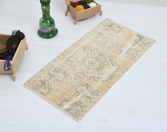 2x3 Wool Rug,Door Mat Rug,Small Rug,2x3 Oushak Rug,Mini Turkish Rug,2x3 Rug,Vintage Small Rug,Oushak Door Mat,Bath Mat Rugs,Wool Mini,O-698