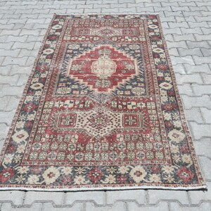 Turkish Rug,Wool Rug,Handmade Rug,Oushak Rug,Vintage Rug,Area Rug,Custom Rug,Anatolian Rug,Neutral Rug,Bedroom Rug,4x8 Area Rug,Rugs, A-1578
