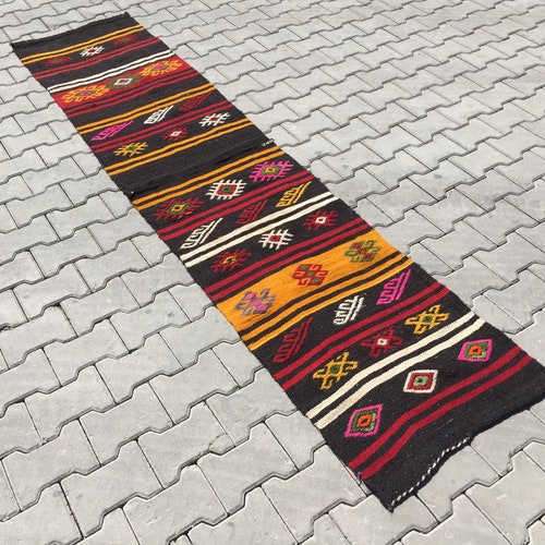 2x9ft,Hallway Rug,Oushak Runner Rug,Vintage Rug,Turkish shops Runner Rug,Kitchen Rugs,Bathroom Rugs,Wool Rug,Oushak Carpet,2x9 Rugs,Carpet,KK-153