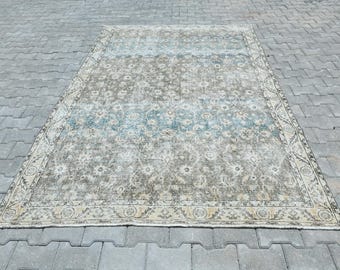 Oushak Rug, Vintage Rug, Neutral Rug, Boho Rug, Soft Rug, Area Rug, Turkish Rug, Hand Made Rug, Living Room Rug, Bed Room Rug, Rug, S-2528