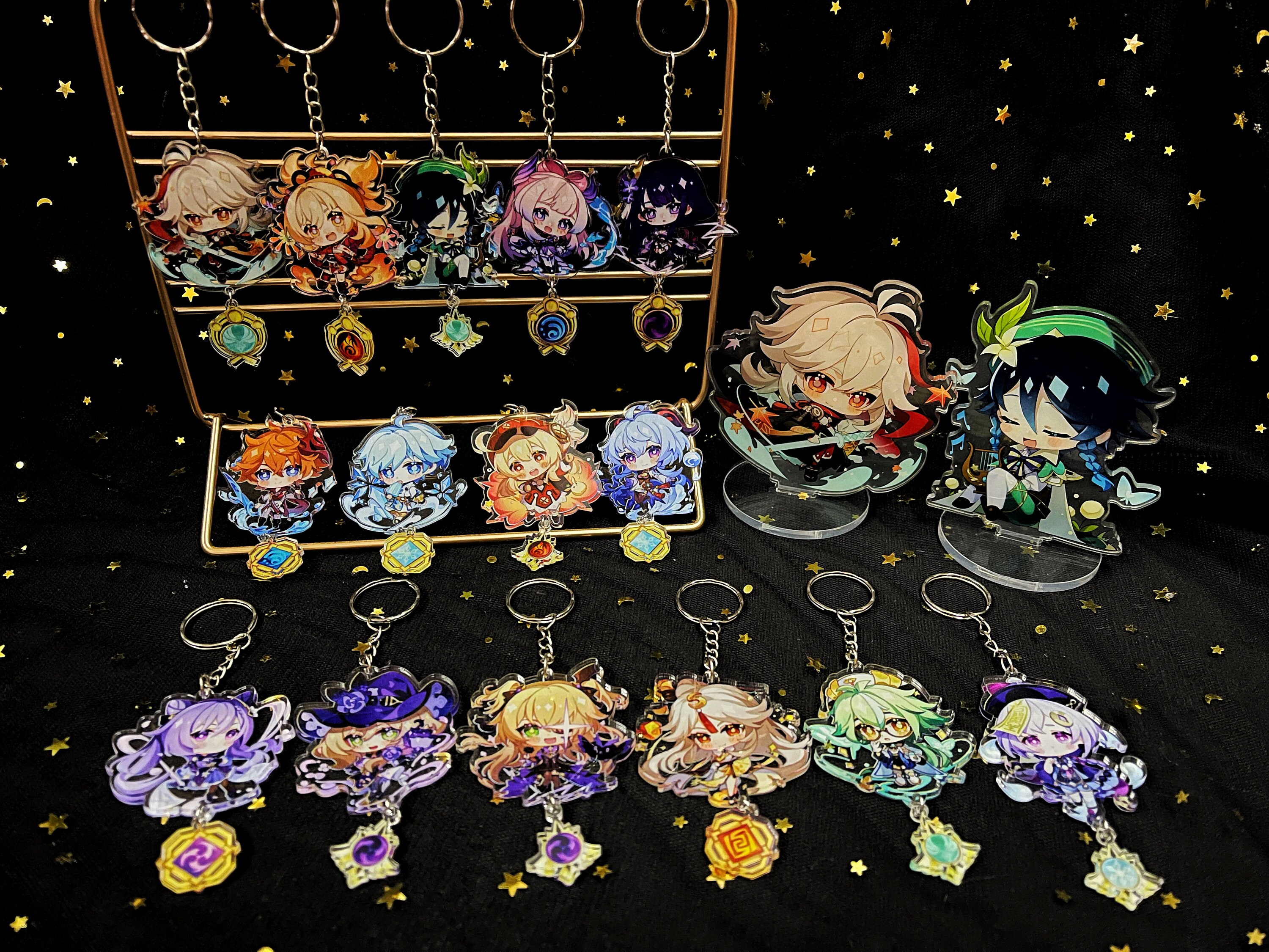 Genshin Impact Keychain Charm Updated Gacha System Genshin Etsy Australia