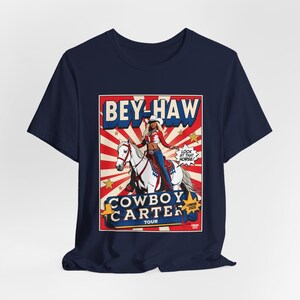 カウボーイ カーター ユニセックス T シャツ | Beyhive グッズ | BeyHaw ロデオ トップ | カウボーイ カーター ツアー | ロンドン | クイーン B ファン シャツ