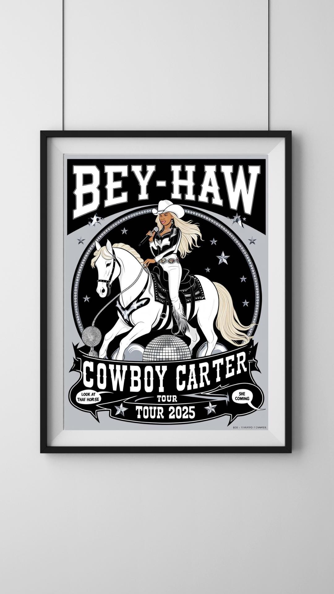 Beyonce Tour Poster | Cowboy Carter Tour Poster | Beyonce Digital Wall ...