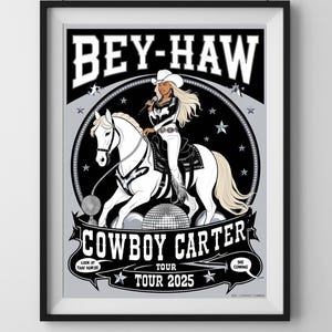 ビヨンセ ツアー ポスター | カウボーイ カーター ツアー ポスター | ビヨンセ デジタル ウォール アート | Beyhive ギフト | ロデオ プリント | デジタル ダウンロード | ウォール アート