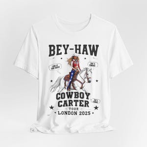 カウボーイ カーター ユニセックス T シャツ | Beyhive グッズ | BeyHaw ロデオ トップ | カウボーイ カーター ツアー | ロンドン | クイーン B ファン シャツ