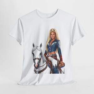 Koszulka unisex Cowboy Carter | Beyhive Merch | Top rodeo BeyHaw | Trasa koncertowa Cowboy Carter | Londyn | Koszulka fana Queen B