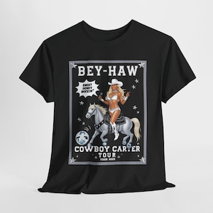 カウボーイ カーター ユニセックス T シャツ | Beyhive グッズ | BeyHaw ロデオ トップ | カウボーイ カーター ツアー | ロンドン | クイーン B ファン シャツ