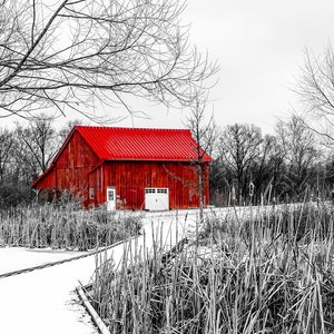 Red Barn, Fine Art Photography, Metal Art, Wall Art