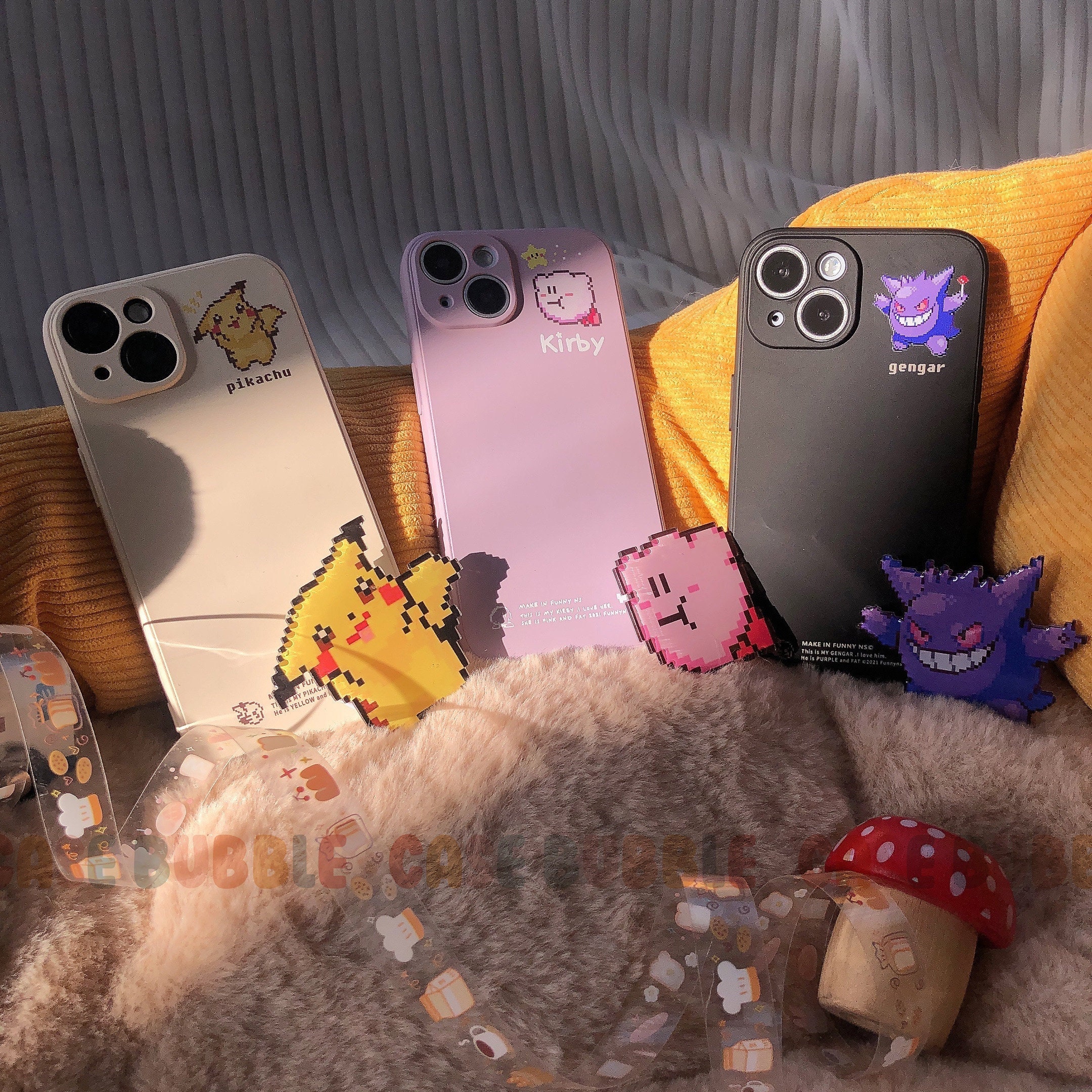 Cartoon Cute Kirby Star Dream Gengar Pikachu Soft Tpu Iphone Etsy Norway